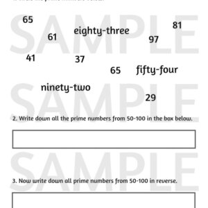 Identify prime numbers up to 100