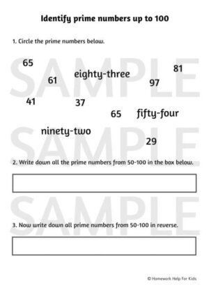 Identify prime numbers up to 100