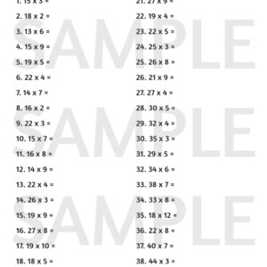 Mentally multiply numbers