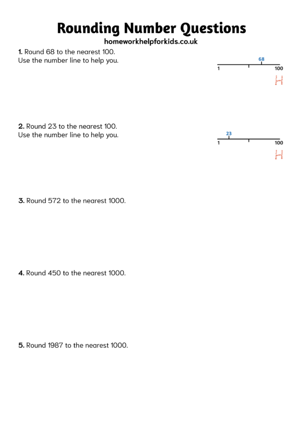 Rounding numbers worksheet - Homework Help For Kids