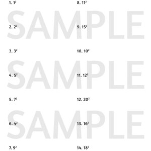 Squared and cubed numbers